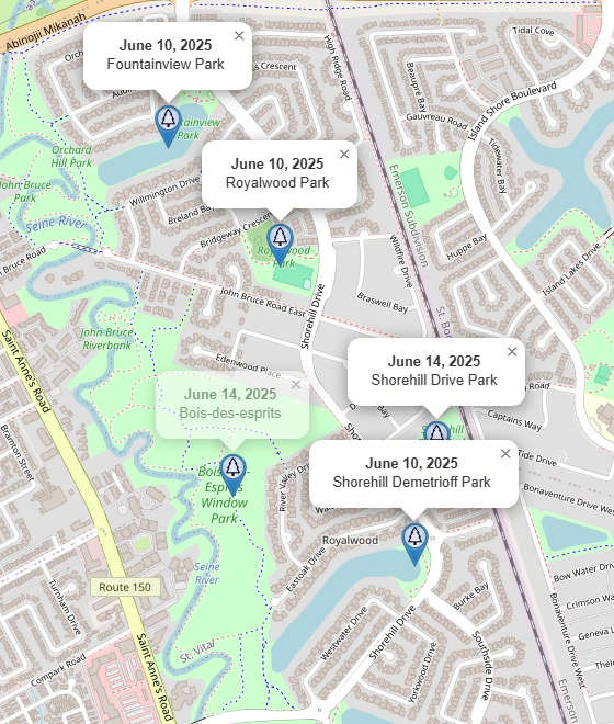 Screenshot from a Sample Map Animation